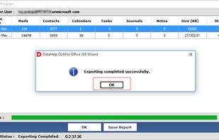 DataHelp OLM to Office 365 Wizard screenshot 1