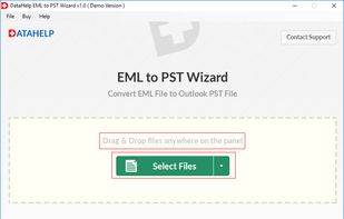 DataHelp Software EML to PST Wizard screenshot 2