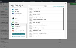 Import from 40+ 3rd party data connections
