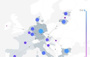 Example of an interactive data visualization.