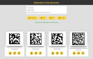 You can generate multiple datamatrix codes at once.