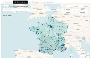 Map view of a dataset