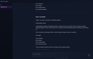 Built-in AI assistant generates cold email sequences, follow-ups and campaign copy — write, refine and deploy outreach without leaving the platform.