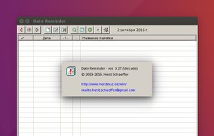 Date Reminder running in Wine on Ubuntu