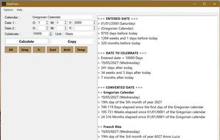 Anniversary date calculation, e.g. the 1,000th day of an event (Windows)