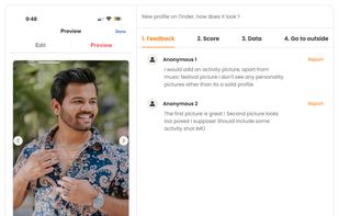 Review of person's dating profile