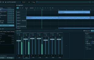 Mixer screen shown
