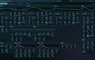 Custom synth built into the DAW