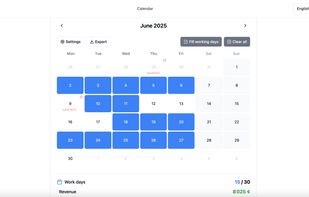 Calendar view