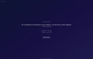 Break scene with inspirational quote and countdown timer