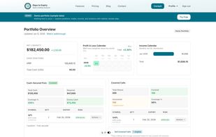 Review trades, income, portfolio actions