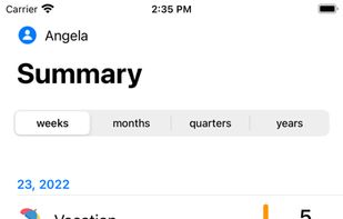 Days tracking screenshot 1