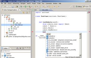 PyDev screenshot 2