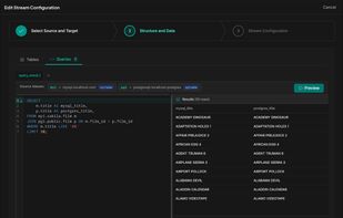 Turn a cross-database query into a reusable data pipeline with preview before running.