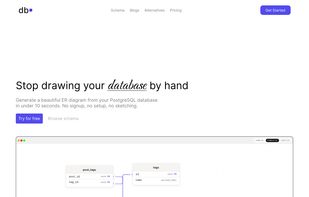 DBdiagramr landing page