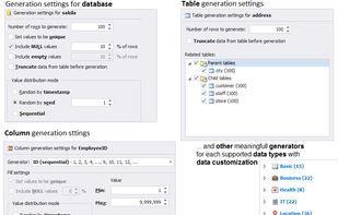 dbForge Data Generator for MySQL screenshot 1