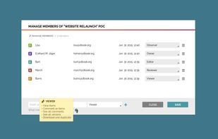 Invite members with their user roles