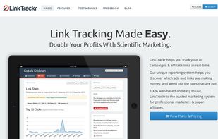 Our web based application home page.