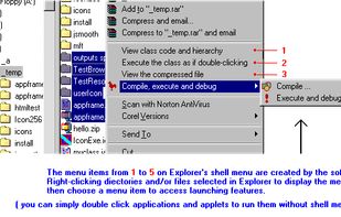 explorer's features are accessed from shell menu of windows explorer