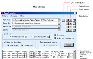 crating features are in main interface of the software