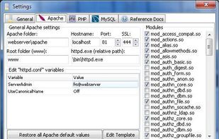 Apache settings