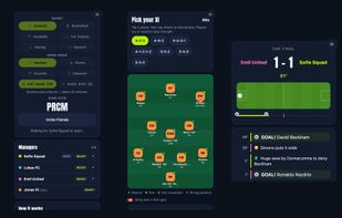 Join with a room code, pick your XI, and watch your team play the final.