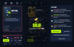 Live auction: outbid your friends, hear the hammer, and get roasted for your worst buy.