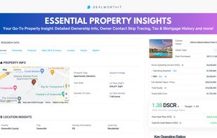 Discover everything you need to know about a property with our detailed insights, including ownership data, skip tracing for contacts, and financial history!