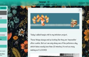 A Diary Entry in Teal Theme Light Mode