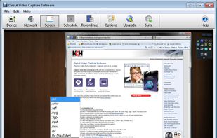 Debut Screen Recorder and Video Capture Main Screen Recording Options
