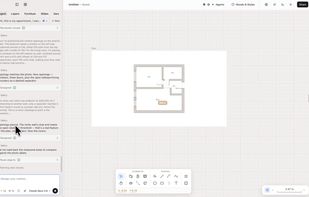 Step 1 — the agent draws the plan from your measurements and checks the geometry