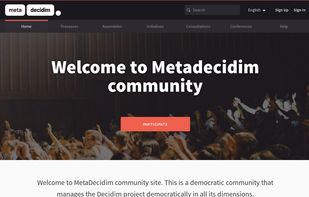 MetaDecidim community homepage (https://meta.decidim.org)