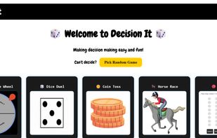 Home page shows games to help you decide