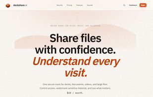 Deckshare.ai landing page