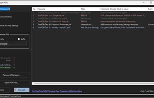 Main Screen with settings