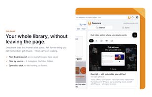 Search your whole library from the extension side panel, without leaving the page