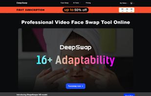 deepswap ai homepage