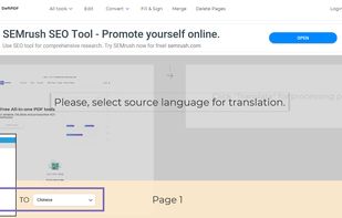 Deft PDF translation tool which is easy to use and free