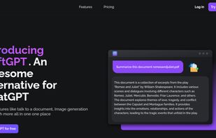 Giving the front and starting interface of the DeftGPT when you open the website