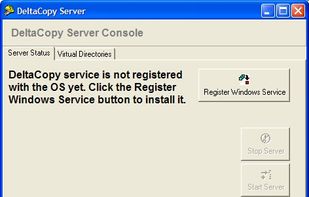 DeltaCopy screenshot 1