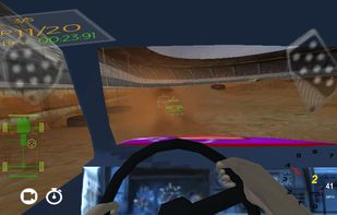 In car in the Micro Bangers event