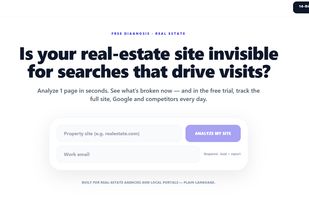 Free real-estate SEO diagnosis landing page
