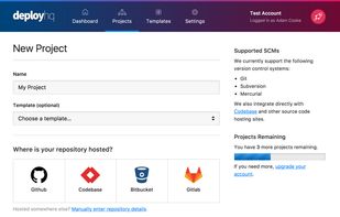 Create your project and add your repository