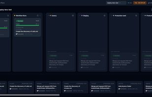 Screenshot of DeployLens dashboard showing open PR and workflow run