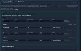 Compoment Method of Depreciation Input screen