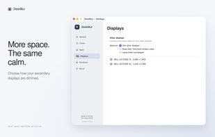 Reduce visual distractions across multiple displays.