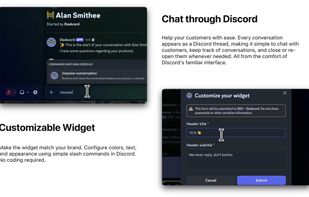 Chat through discord and customize your widget