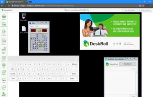 Demo session, virtual keyboard