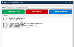 Desktop Icon Backup Manager screenshot 1