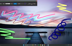 Doodles over desktop background 